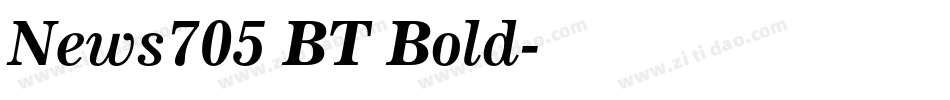 News705 BT Bold字体转换